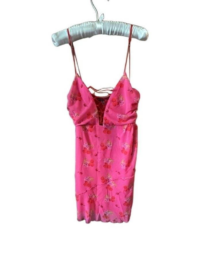 Urban Outfitters Bright Side Lace Up Mini Dress Size M 2