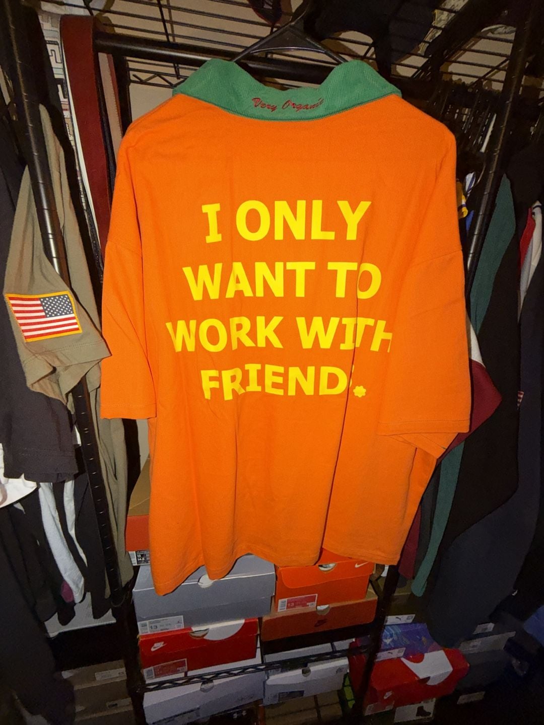 Engineered By Dre Him Workshirt Size 2XL Orange Green 5