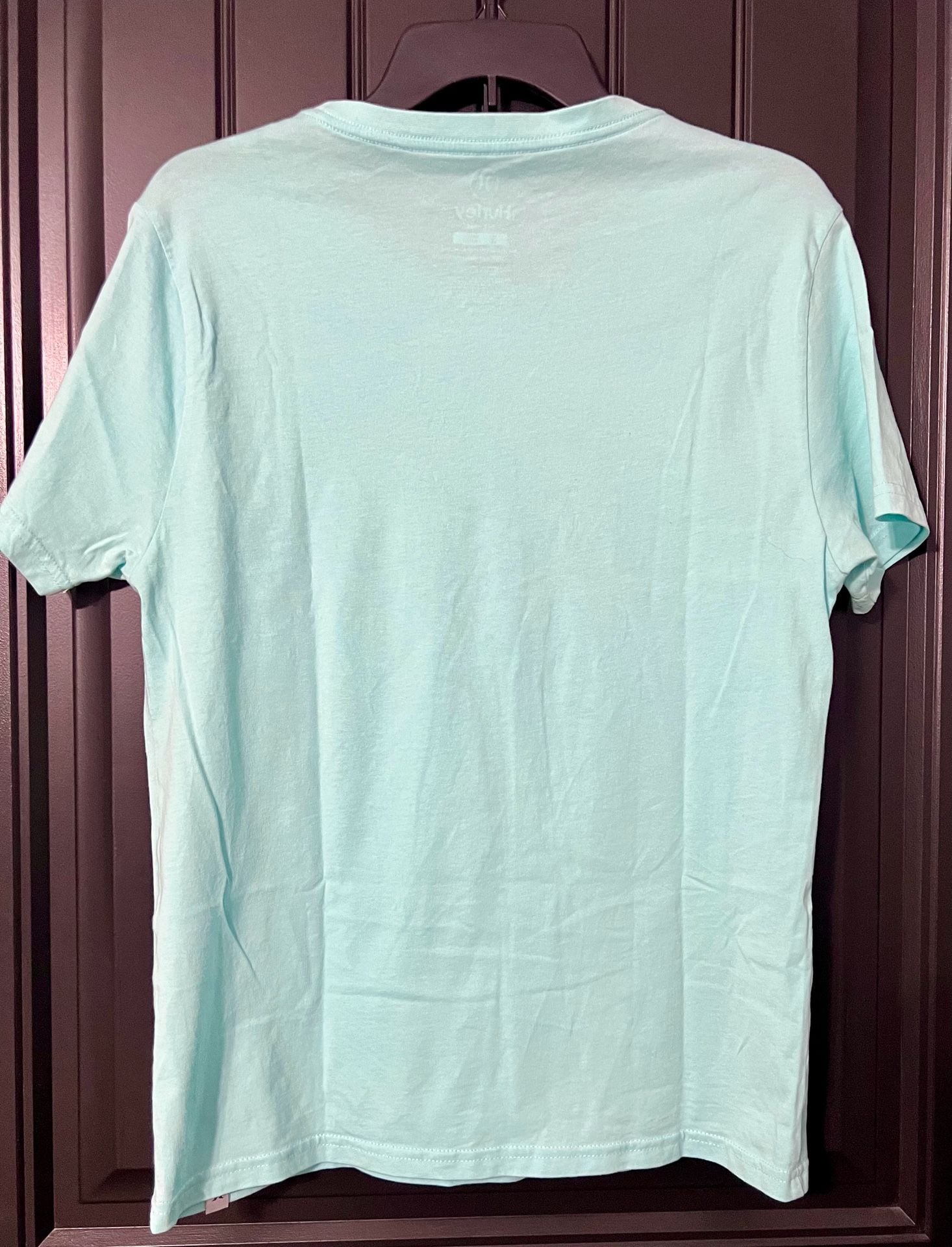Hurley Graphic T-Shirt Size S Light Blue Floral Short Sleeve Tee 3