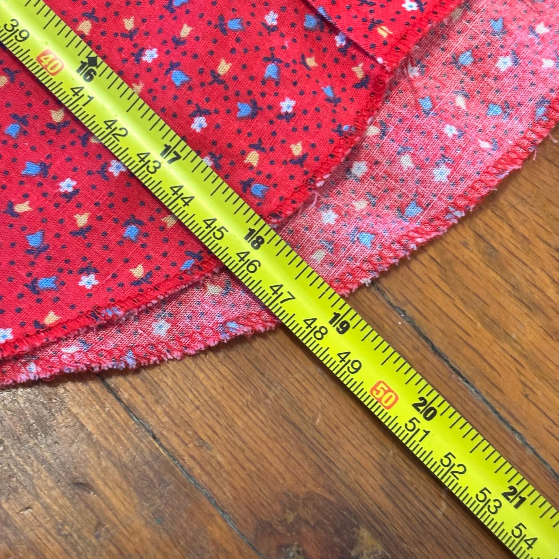 Vintage Kid Kountry Western Shirt Size 6X Red Floral Denim 7