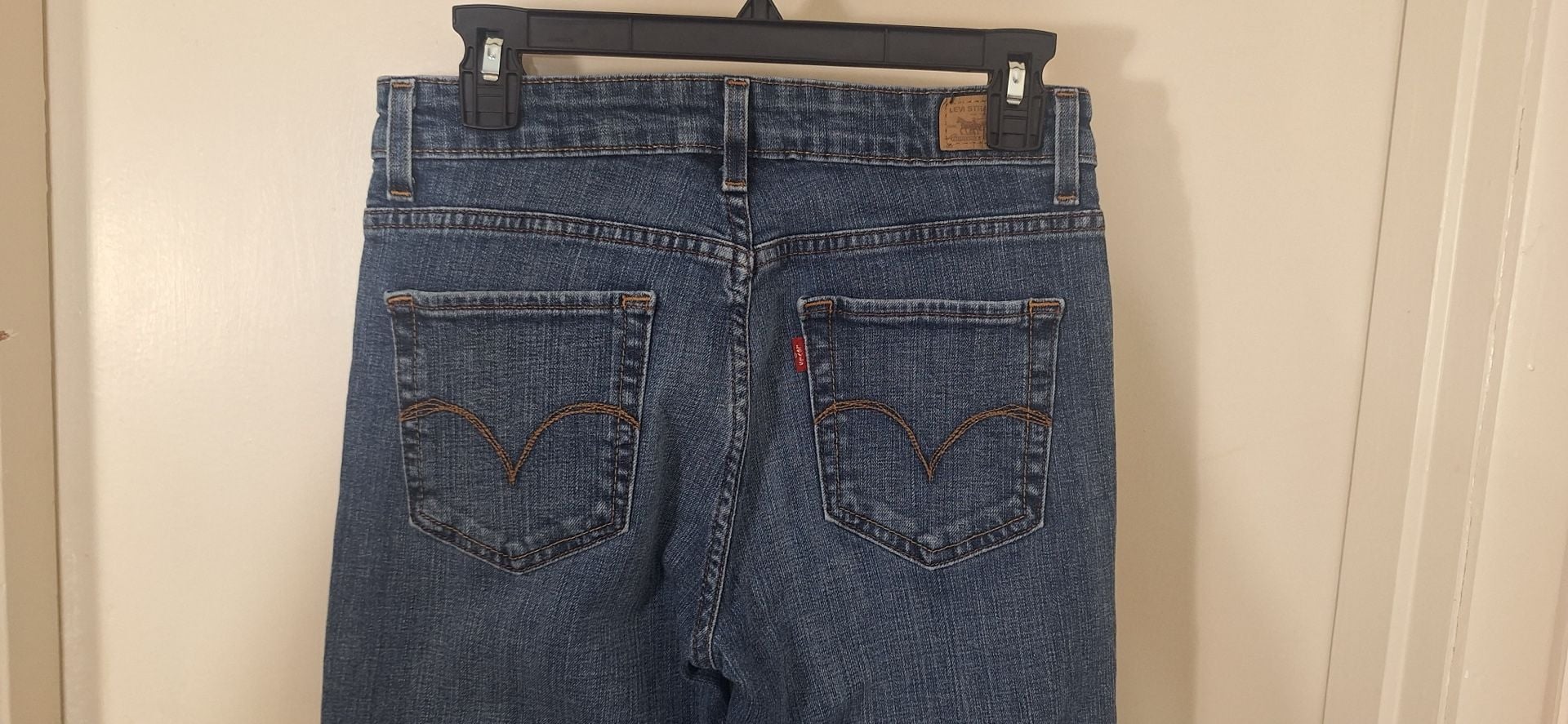 Levi's Mid Rise Skinny Jeans Womens 8 Short Blue Denim Stretch Casual Pant 8S 5