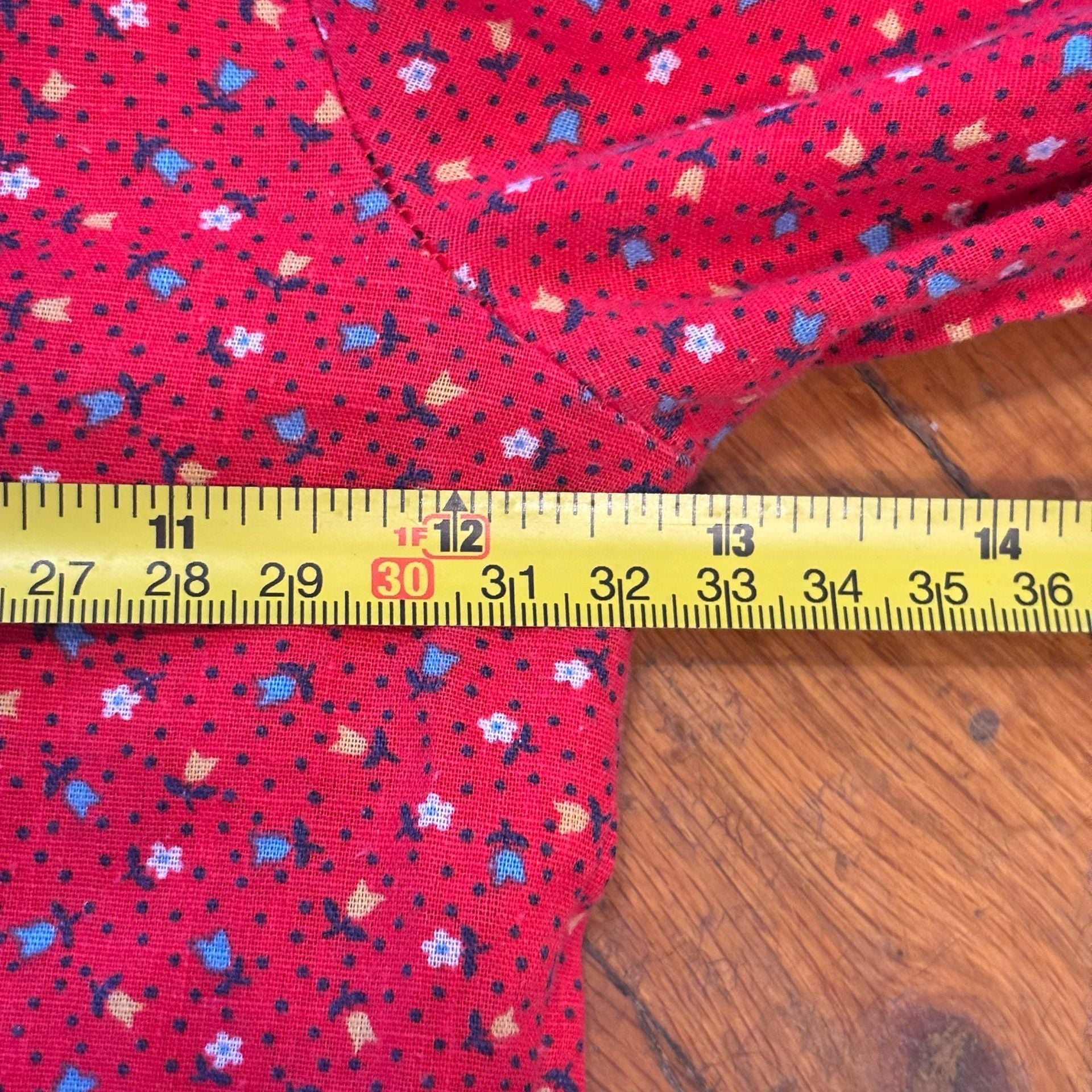 Vintage Kid Kountry Western Shirt Size 5 Red Floral Print 6