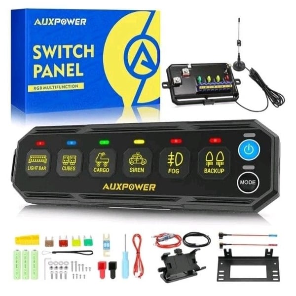 AUXPOWER Switch Panel RGB Multifunction