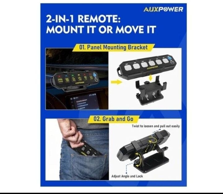 AUXPOWER Switch Panel RGB Multifunction 7