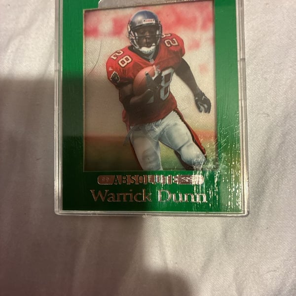 1999 Playoff Absolute SSD Warrick Dunn Green #100 Buccaneers Football Card