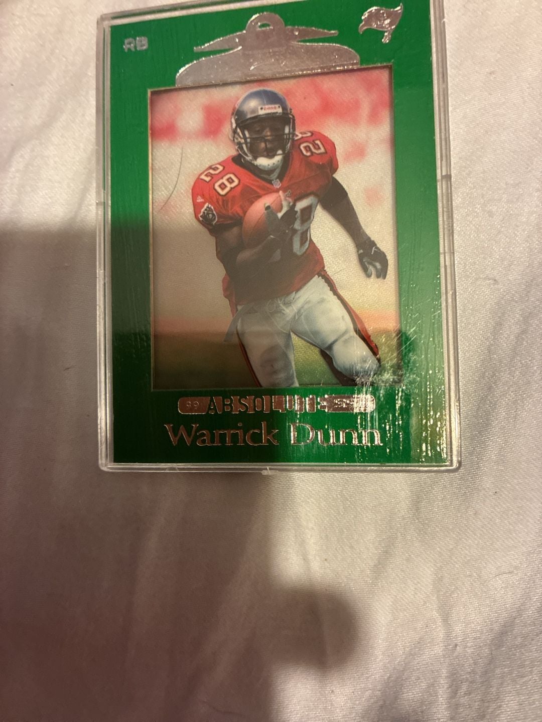 1999 Playoff Absolute SSD Warrick Dunn Green #100 Buccaneers Football Card 2