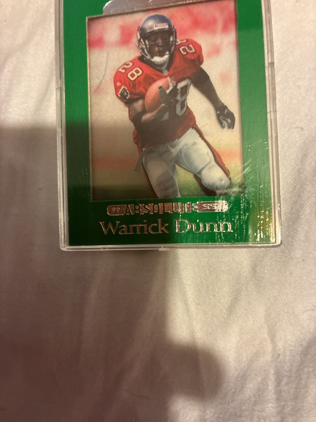 1999 Playoff Absolute SSD Warrick Dunn Green #100 Buccaneers Football Card 3
