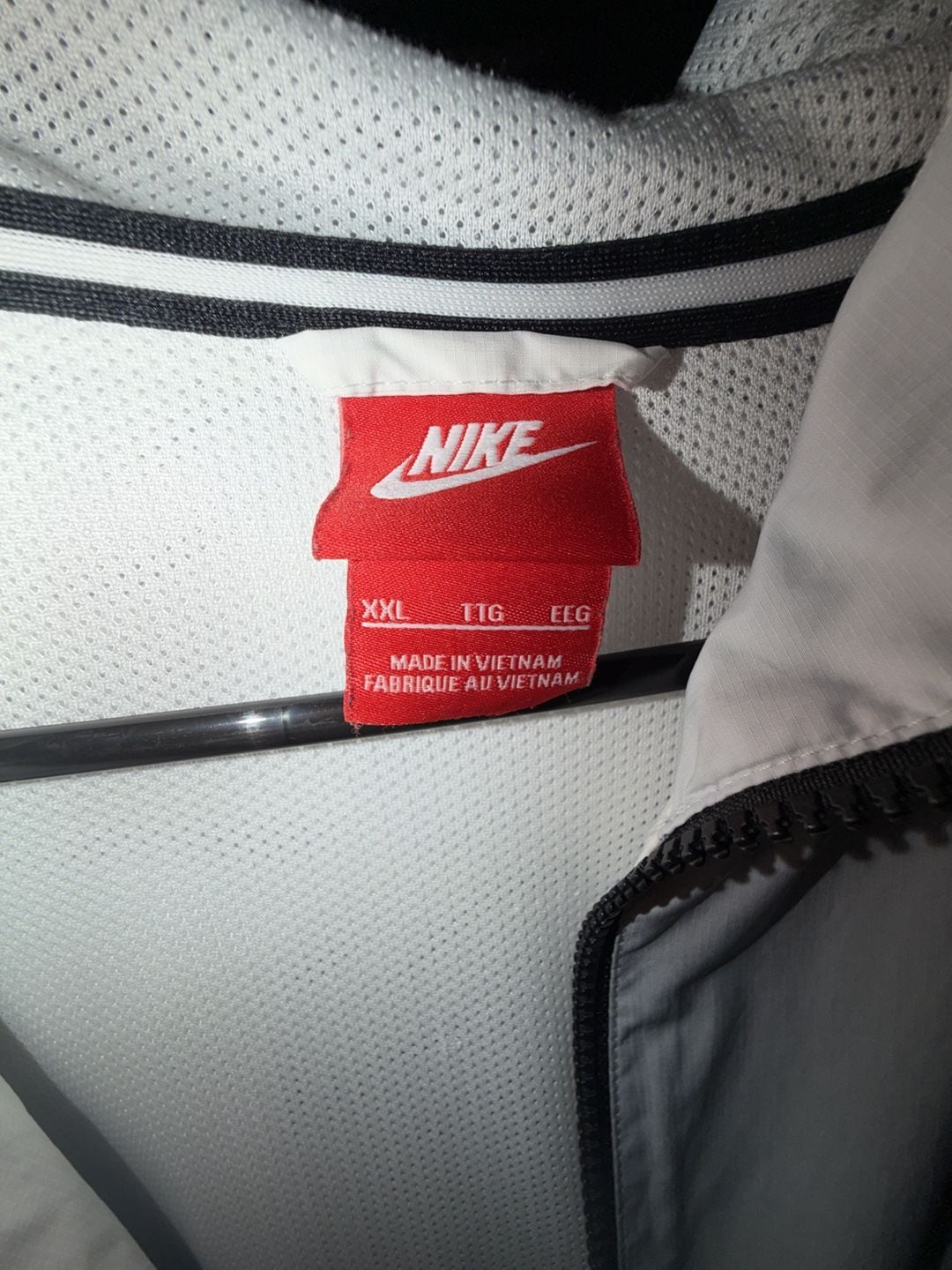 Nike Windrunner Hooded Jacket Size XXL Gray White Windbreaker 3