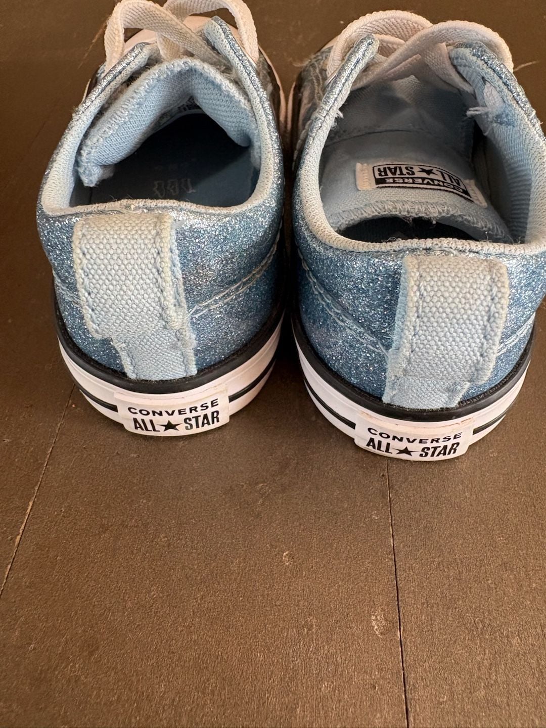 Toddler Converse Chuck Taylor All Star Madison Size 9 Blue Glitter Sneakers 6
