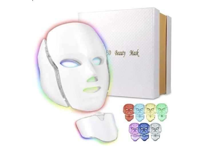 7-Color LED Light Therapy Face and Neck Beauty Mask Skincare Device 2