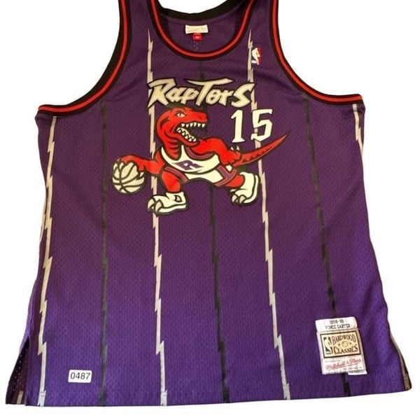 Vince Carter Toronto Raptors 1998-99 Purple Authentic Jersey,