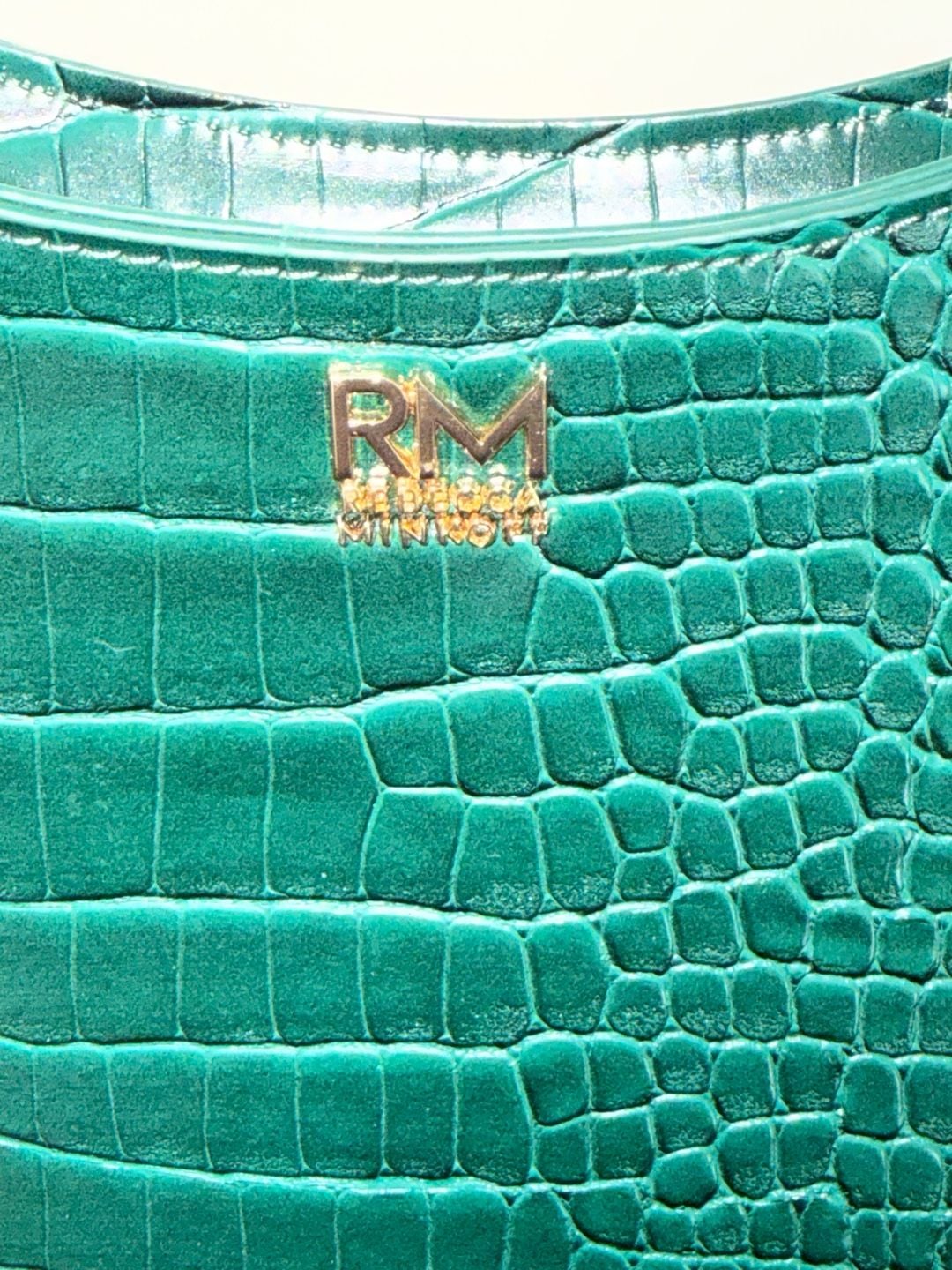 Rebecca Minkoff Green Croc Embossed Shoulder Bag 3