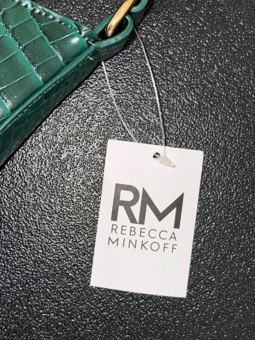 Rebecca Minkoff Green Croc Embossed Shoulder Bag 4
