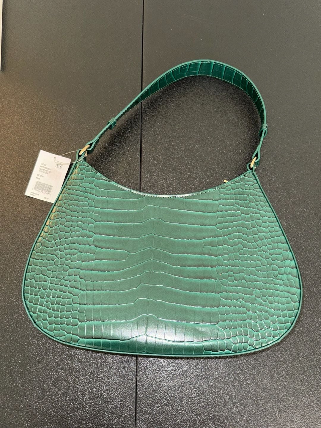 Rebecca Minkoff Green Croc Embossed Shoulder Bag 5