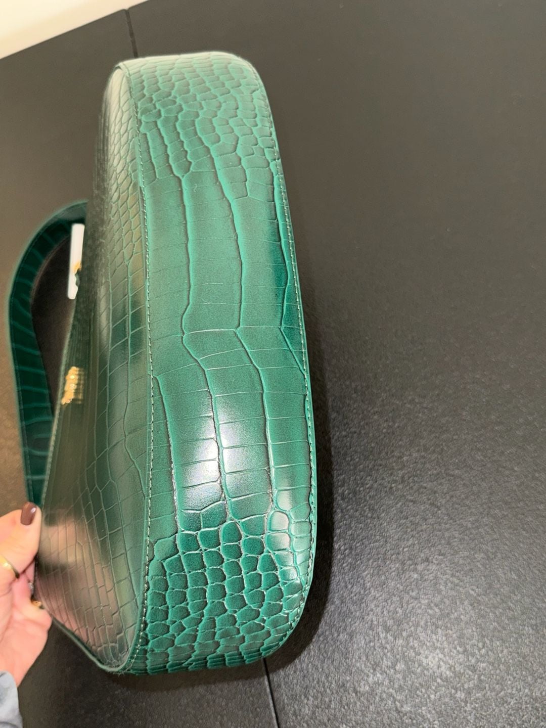 Rebecca Minkoff Green Croc Embossed Shoulder Bag 7