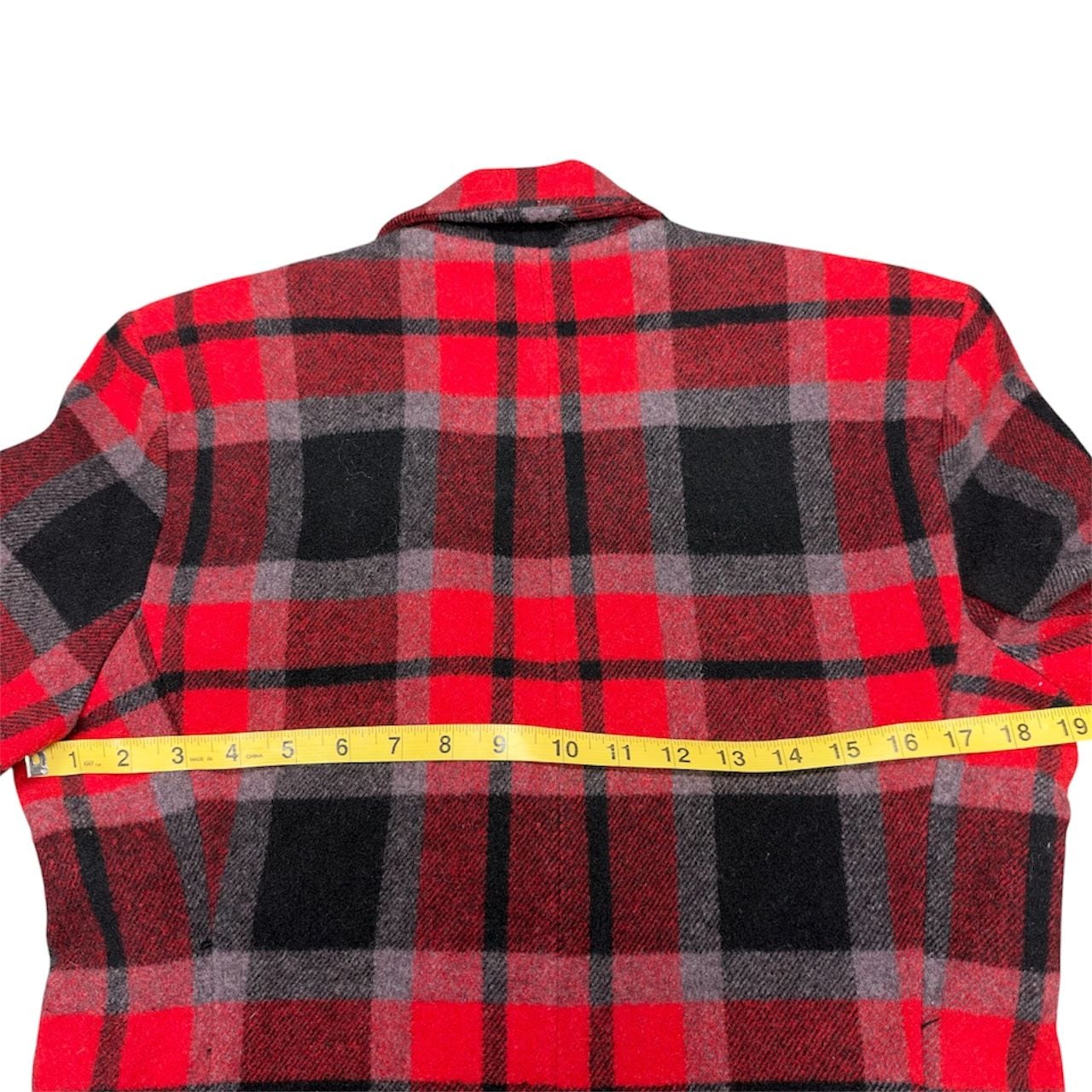 Flirt Red Plaid Wool Blend Blazer Coat 4