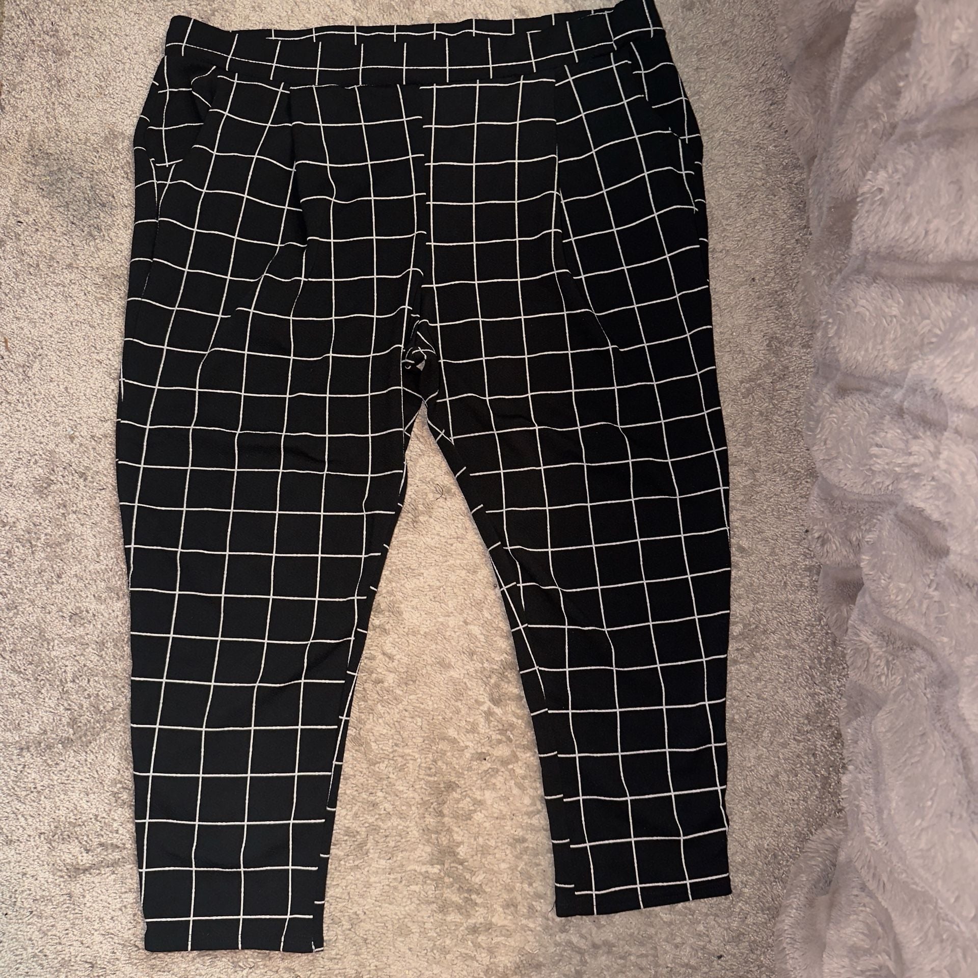 Plus size Women's Plaid Blazer Daily Work office Checked Suit 4
