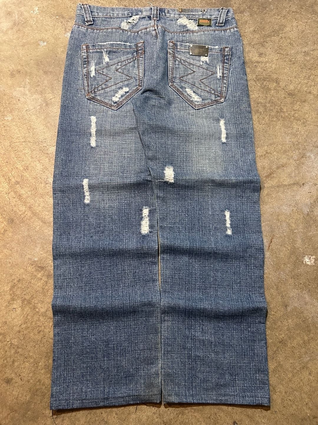 Vintage Dolce & Gabbana Distressed “Military” Denim Jeans 2