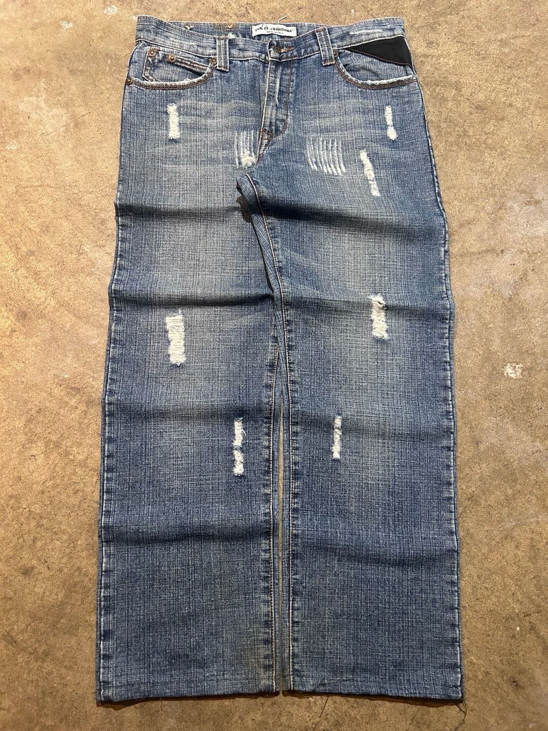 Vintage Dolce & Gabbana Distressed “Military” Denim Jeans 4