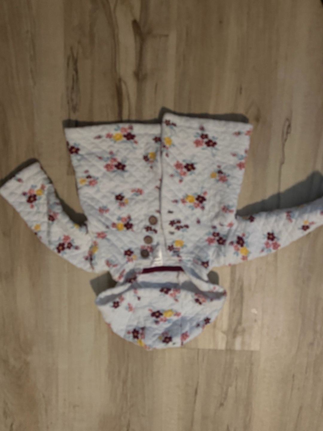 Carter's Quilted Floral Hooded Jacket Size 12M 2