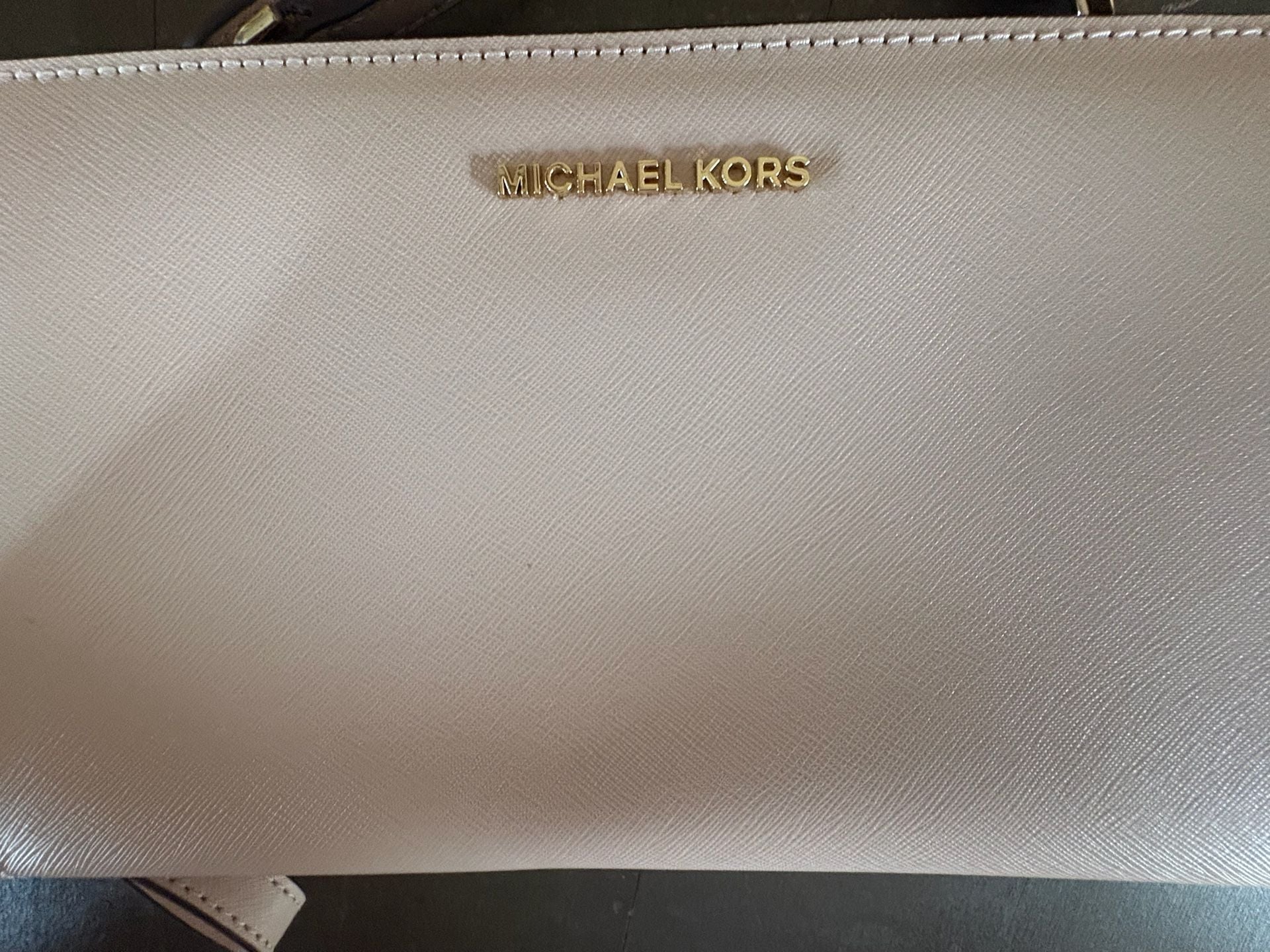 Michael Kors Jet Set Travel Crossbody Bag Pink Saffiano Leather 3