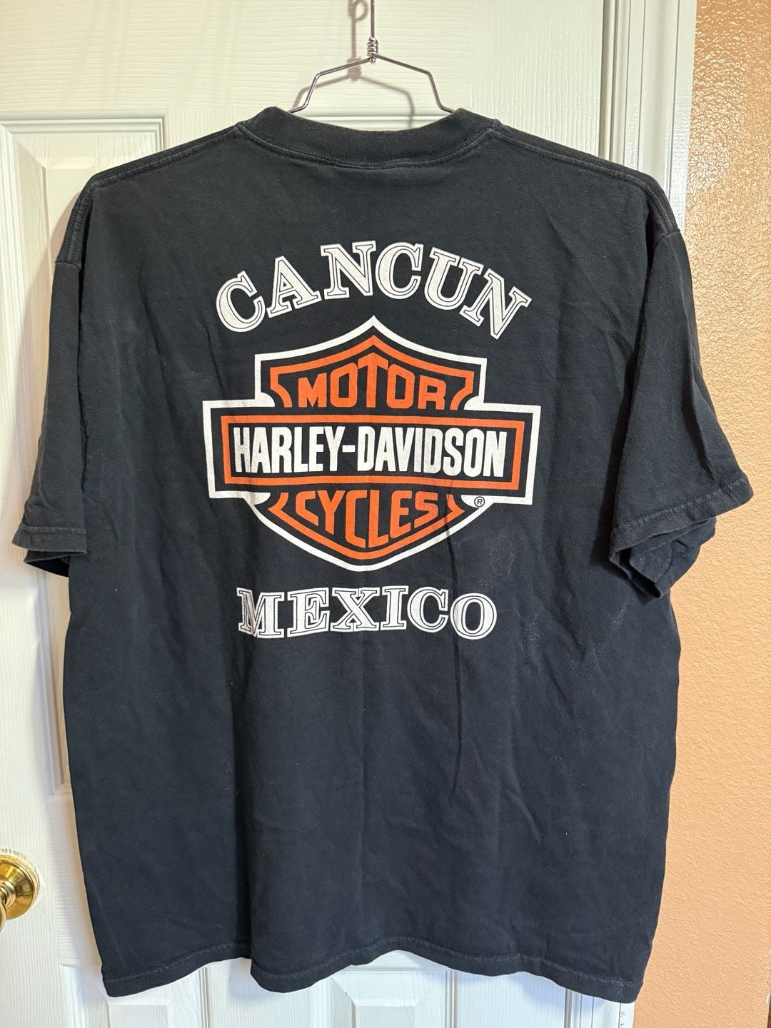 Mens Harley Davidson Tshirt Sz XL Motorcycles Riding Rally Cancun Mexico 2