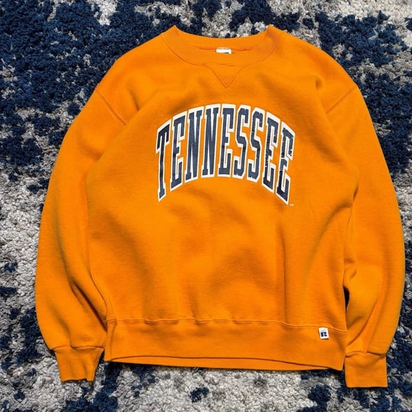 Russell Athletic Tennessee Volunteers Sweatshirt Size L Orange Crewneck