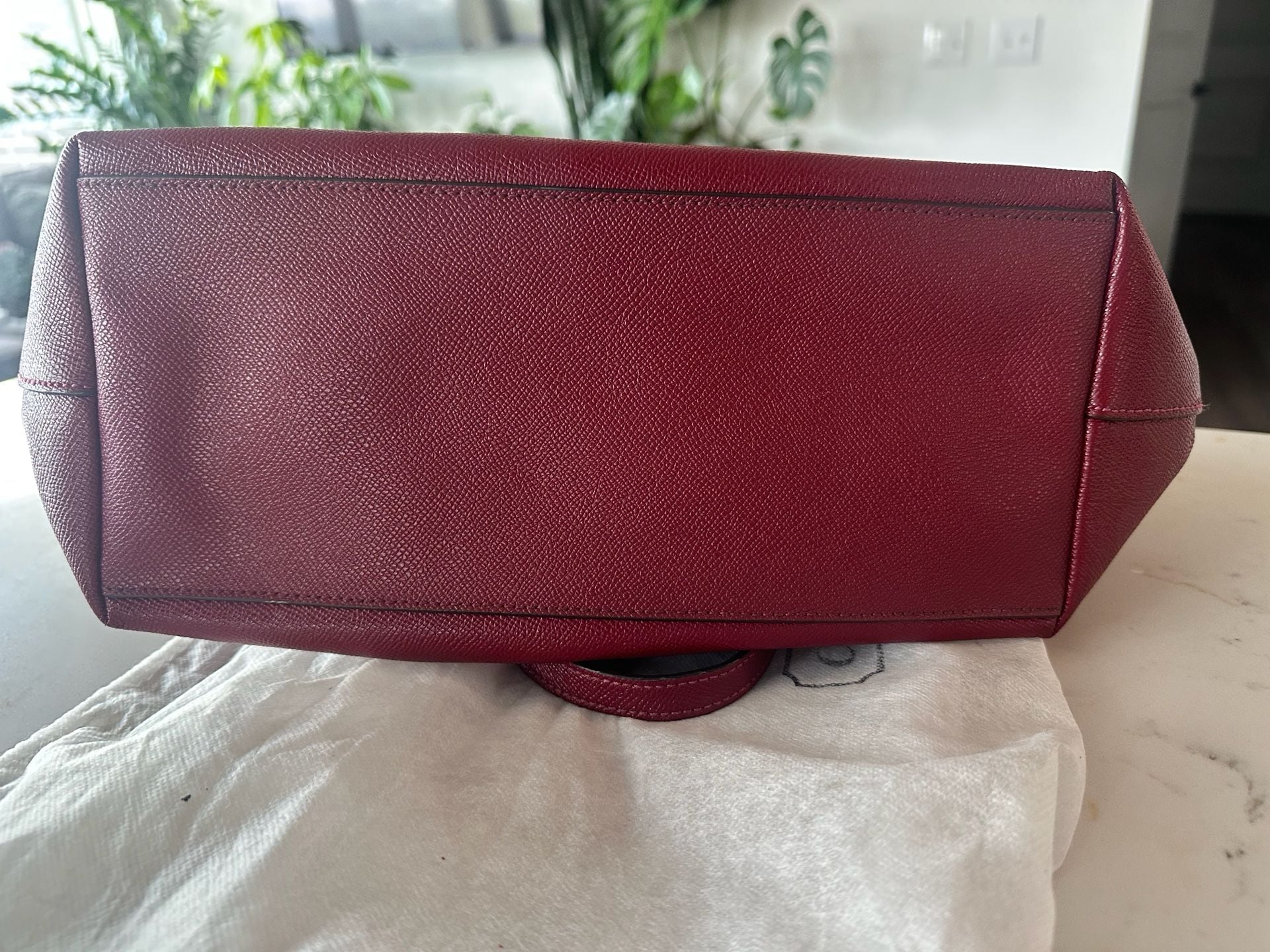 Coach City Tote Red Leather Crossgrain Leather Zip Tote 6
