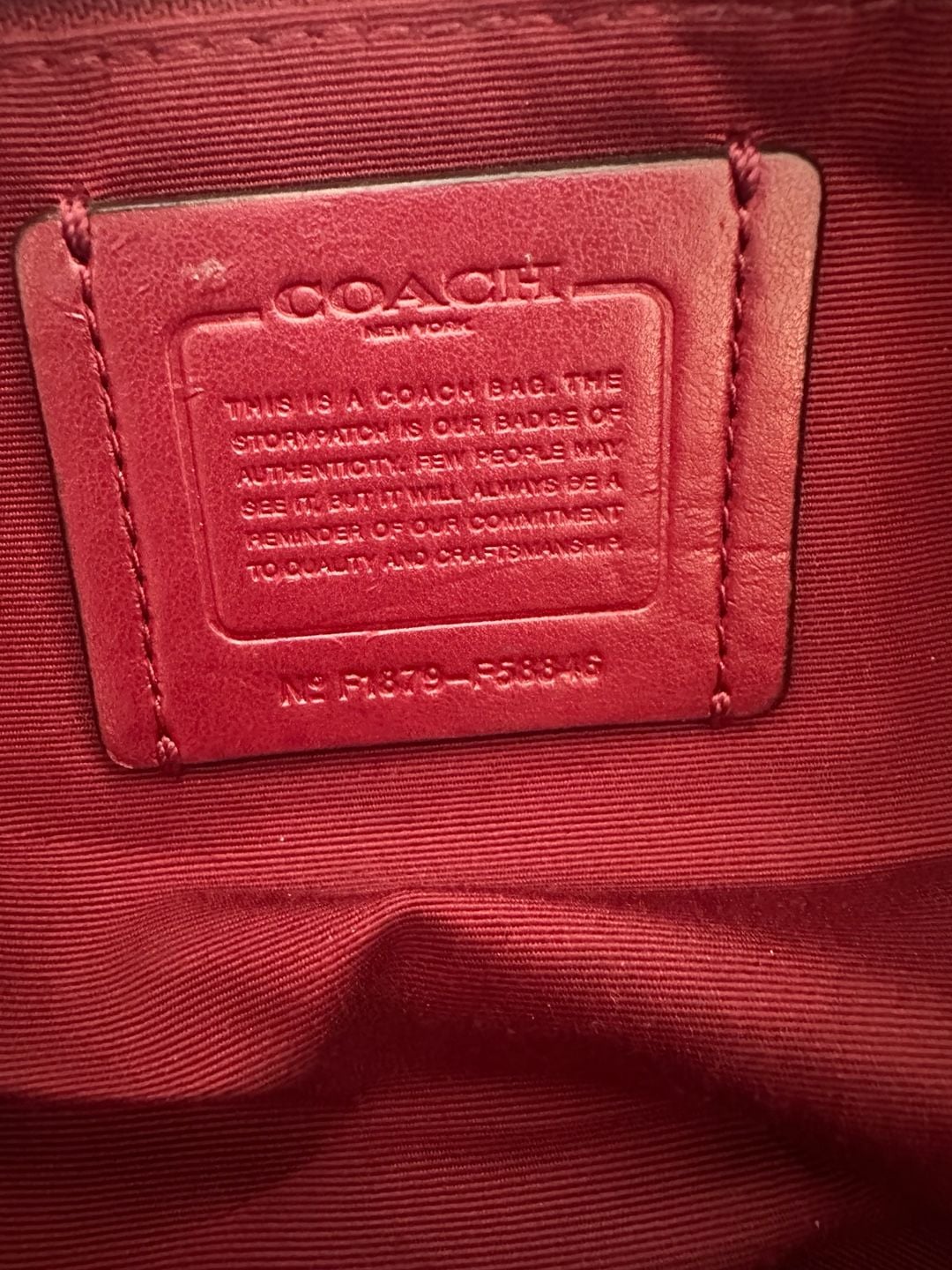 Coach City Tote Red Leather Crossgrain Leather Zip Tote 11