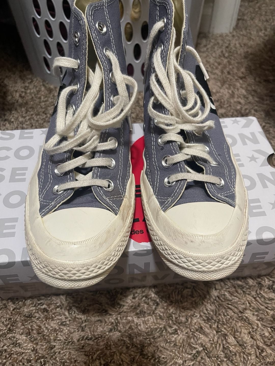 Comme des Garcons PLAY x Converse Chuck 70 High Steel Gray 9