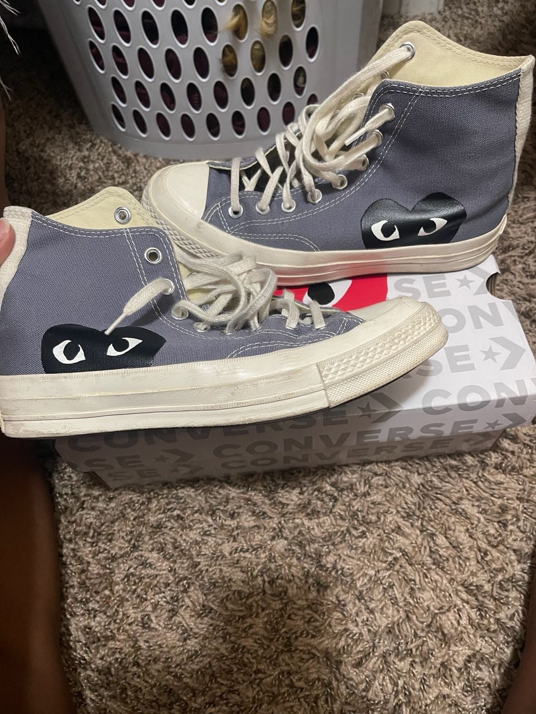 Comme des Garcons PLAY x Converse Chuck 70 High Steel Gray 10
