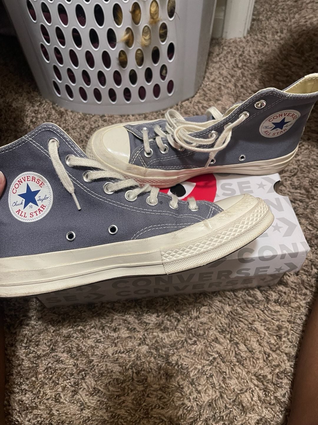 Comme des Garcons PLAY x Converse Chuck 70 High Steel Gray 11