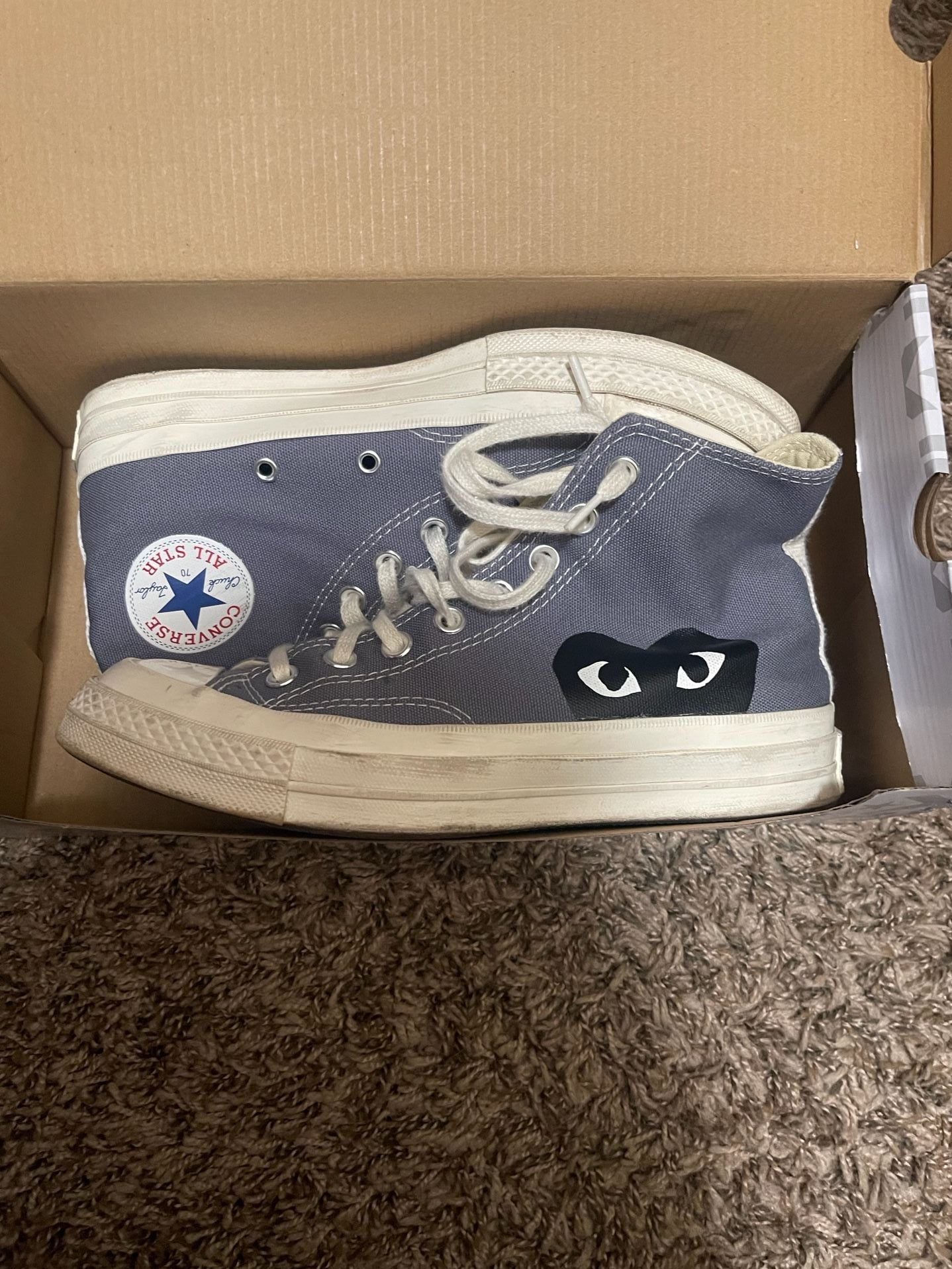 Comme des Garcons PLAY x Converse Chuck 70 High Steel Gray 3