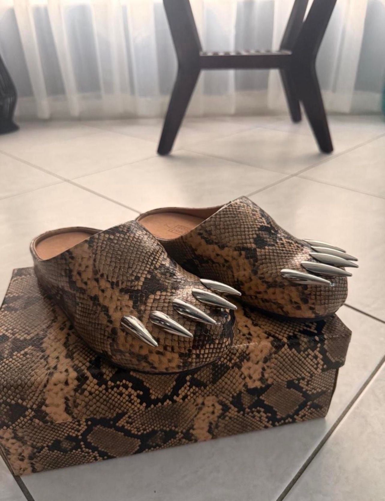 Bravest Studios Snake Claw Mule Size 7 Tan 2
