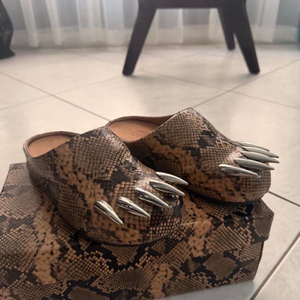Bravest Studios Snake Claw Mule Size 7 Tan