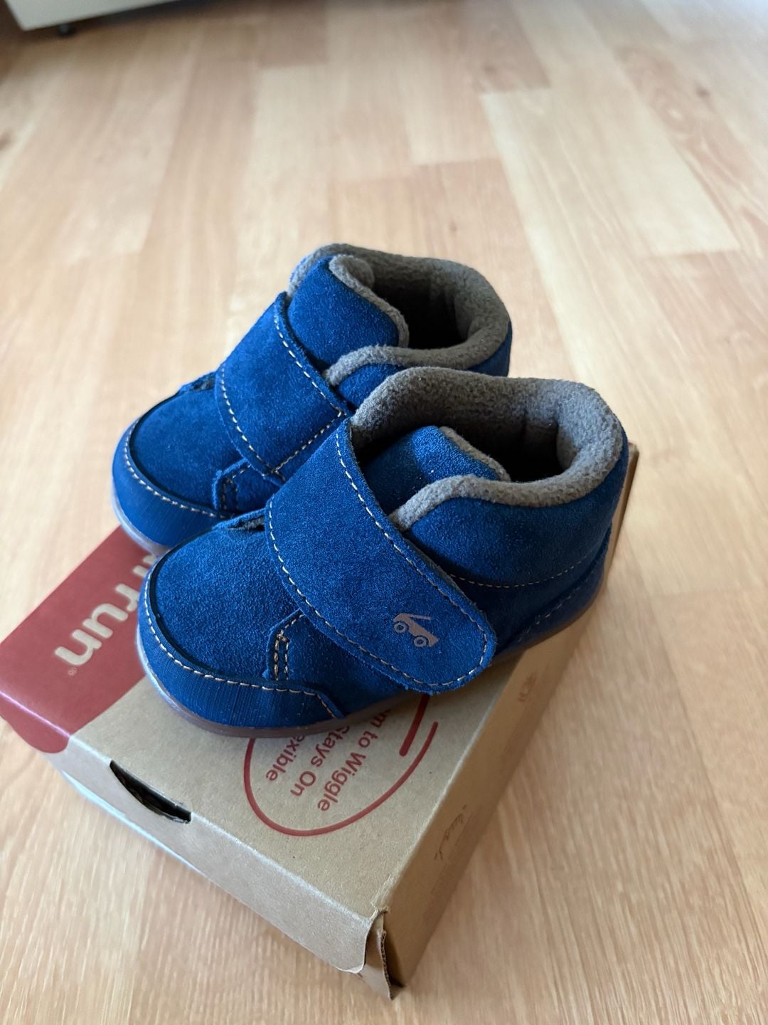 See Kai Run Blue Suede Baby Booties 8