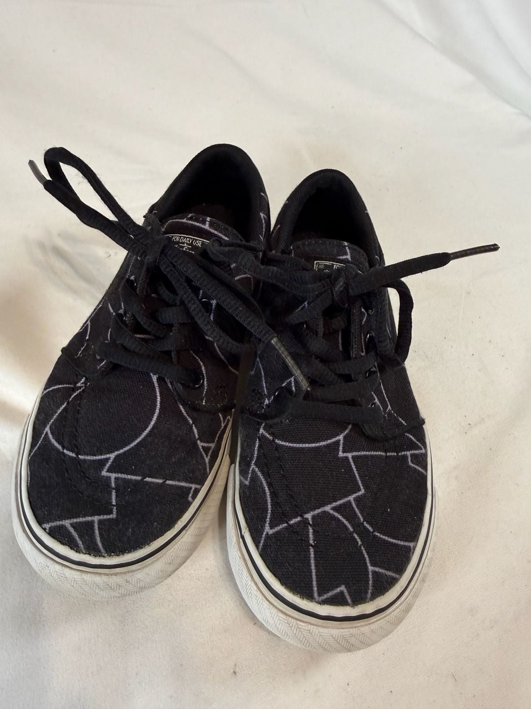 Nike Sb Stefan Janoski Youth Shoes Black Geometric Canvas Skate Sneakers Size 11 Child Streetwear Grunge Alt Skatewear 4
