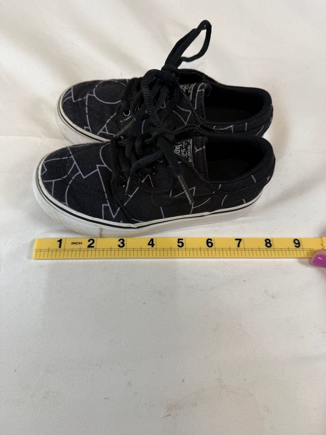 Nike Sb Stefan Janoski Youth Shoes Black Geometric Canvas Skate Sneakers Size 11 Child Streetwear Grunge Alt Skatewear 6