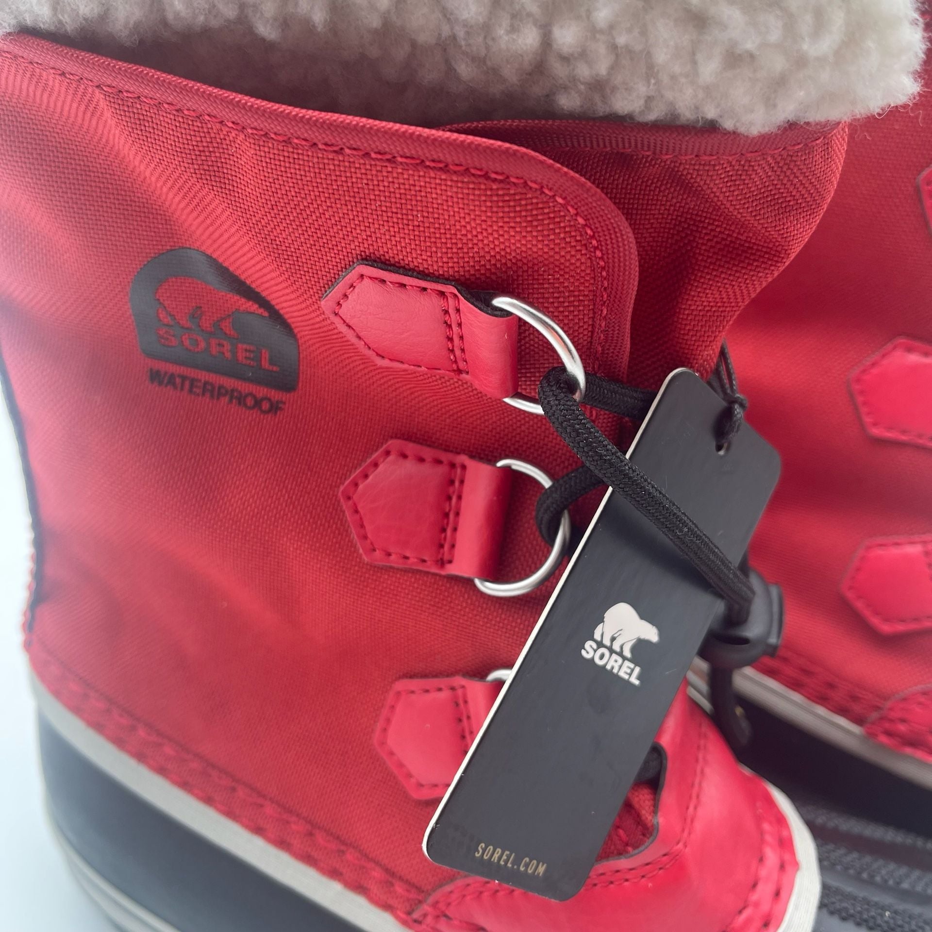 Sorel Yoot Pac Nylon WP Kids Snow Boots Size 4 Red Waterproof 6