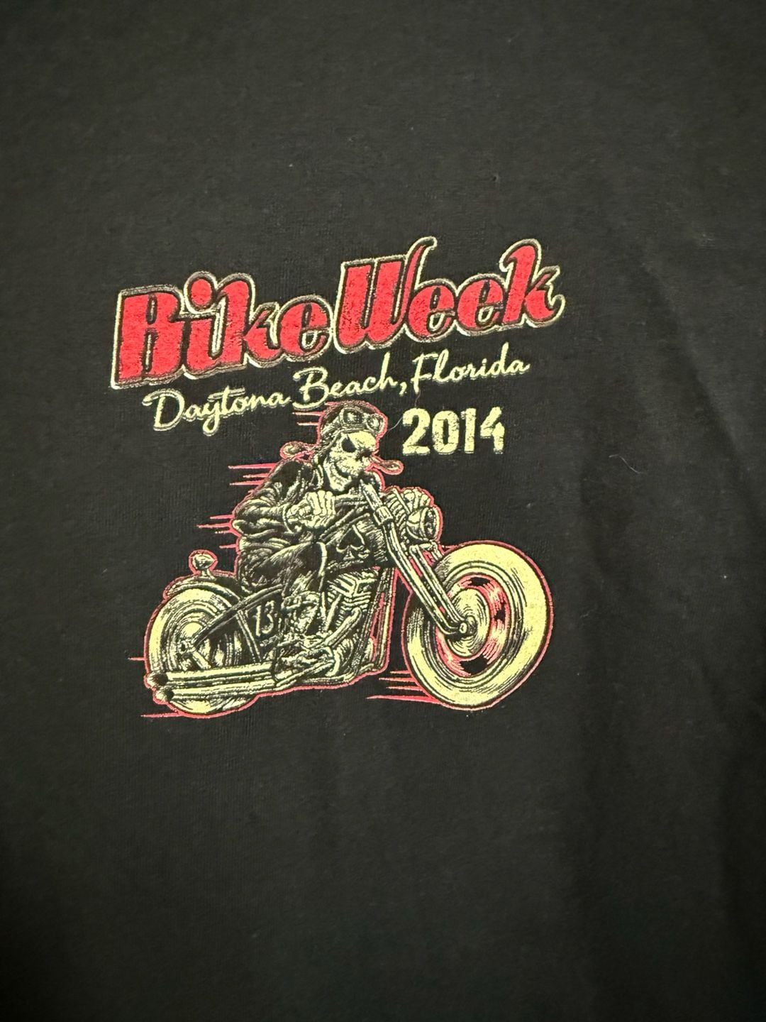 Fruit of the Loom Daytona Beach Bike Week 2014 T-Shirt Size XL Black 4