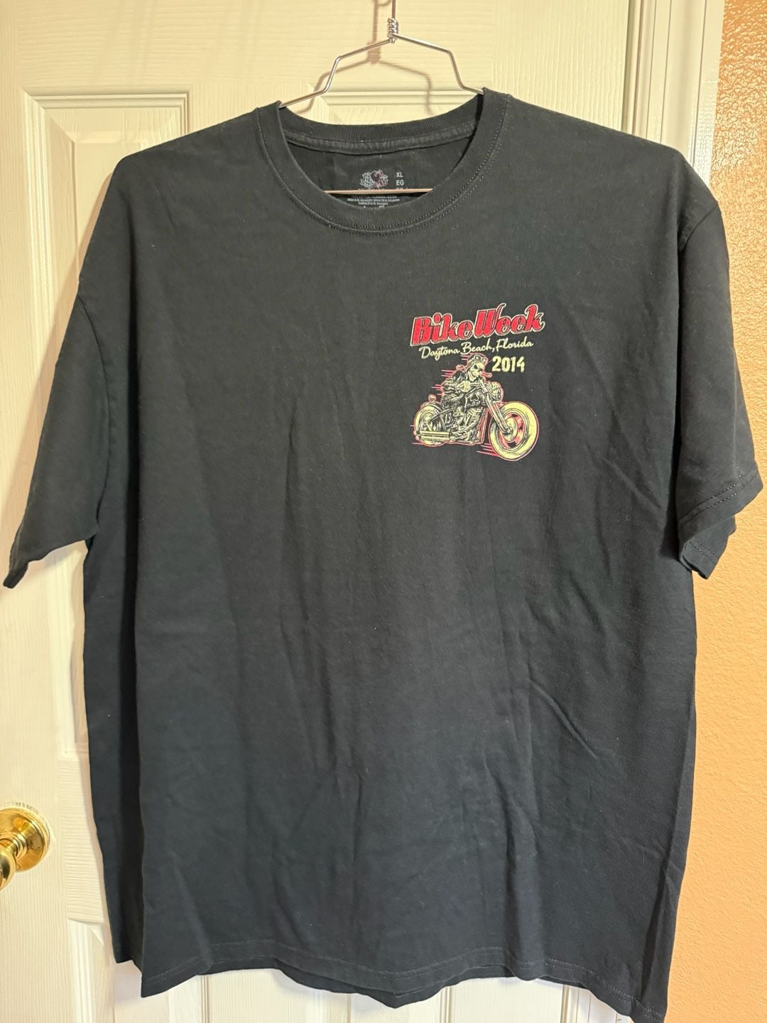 Fruit of the Loom Daytona Beach Bike Week 2014 T-Shirt Size XL Black 6