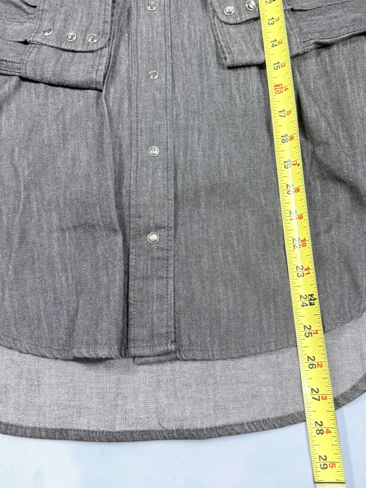Womens Lauren Ralph Lauren Denim Western Shirt Size L Black 8