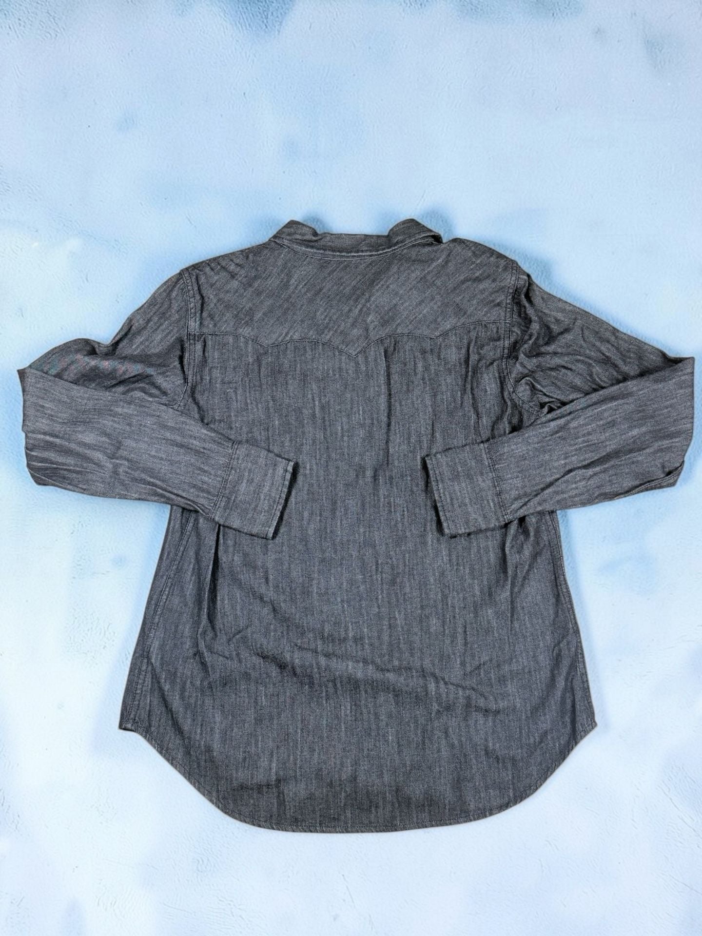 Womens Lauren Ralph Lauren Denim Western Shirt Size L Black 9