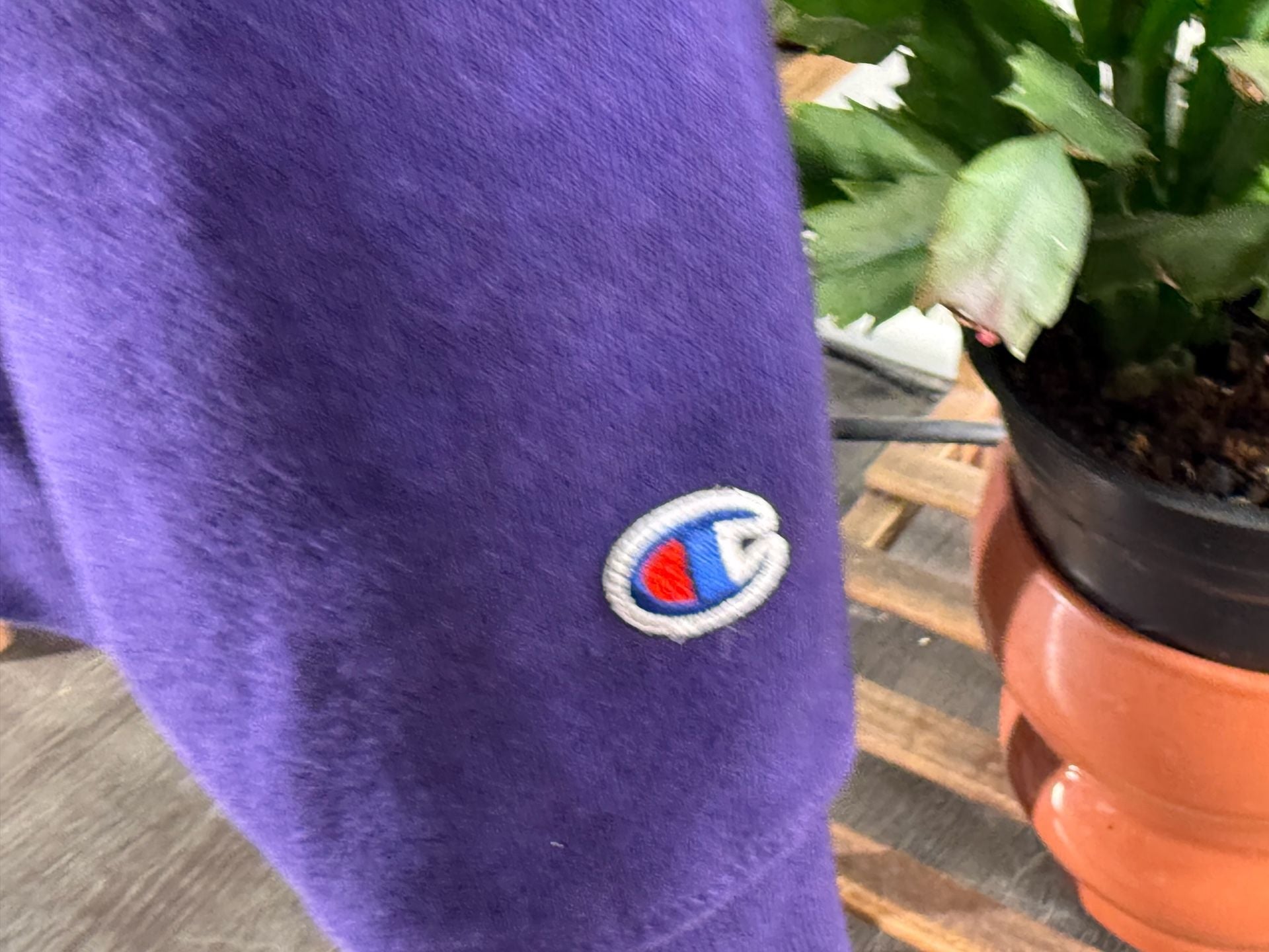 Champion Reverse Weave Holy Cross Sweatshirt Size Small Purple College 3