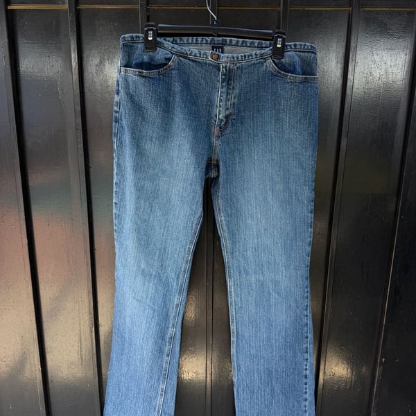 Gap Jeans 12 Blue Denim Zipper Pocket Bootcut Y2K Low Rise