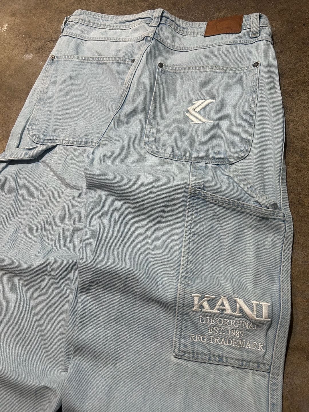 Vintage Karl Kani Embroidered Carpenter Jeans 2