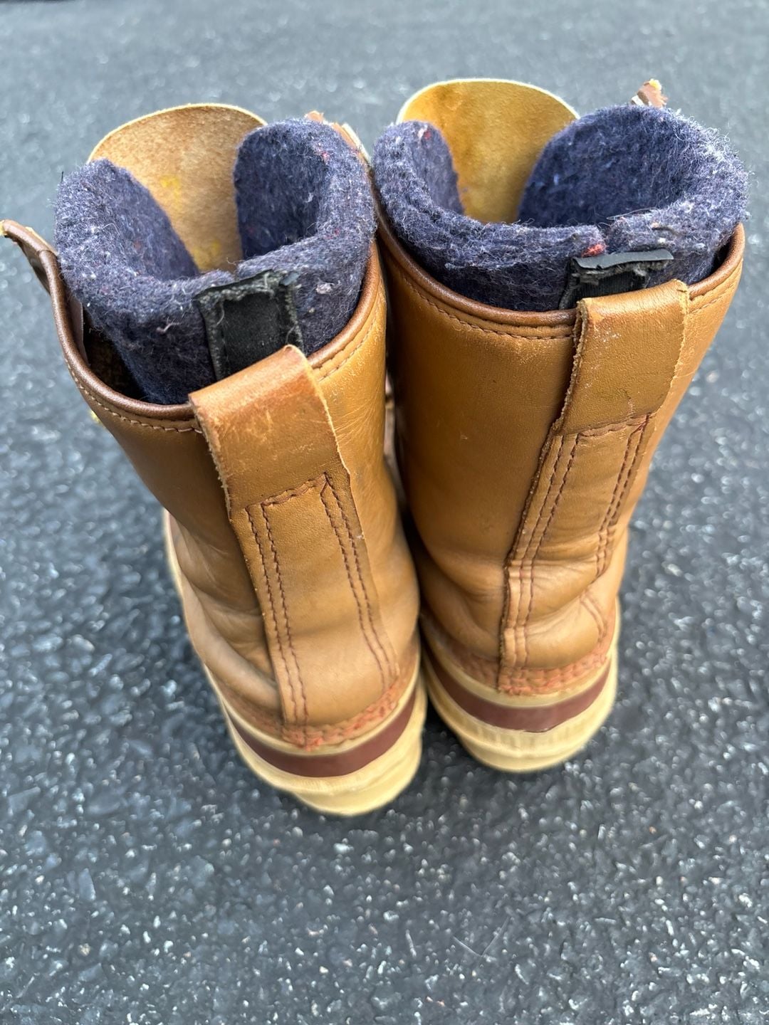 Sorel Vintage Kaufman Premium Snow Boots Tan Brown Wool Insulated size W 7 8
