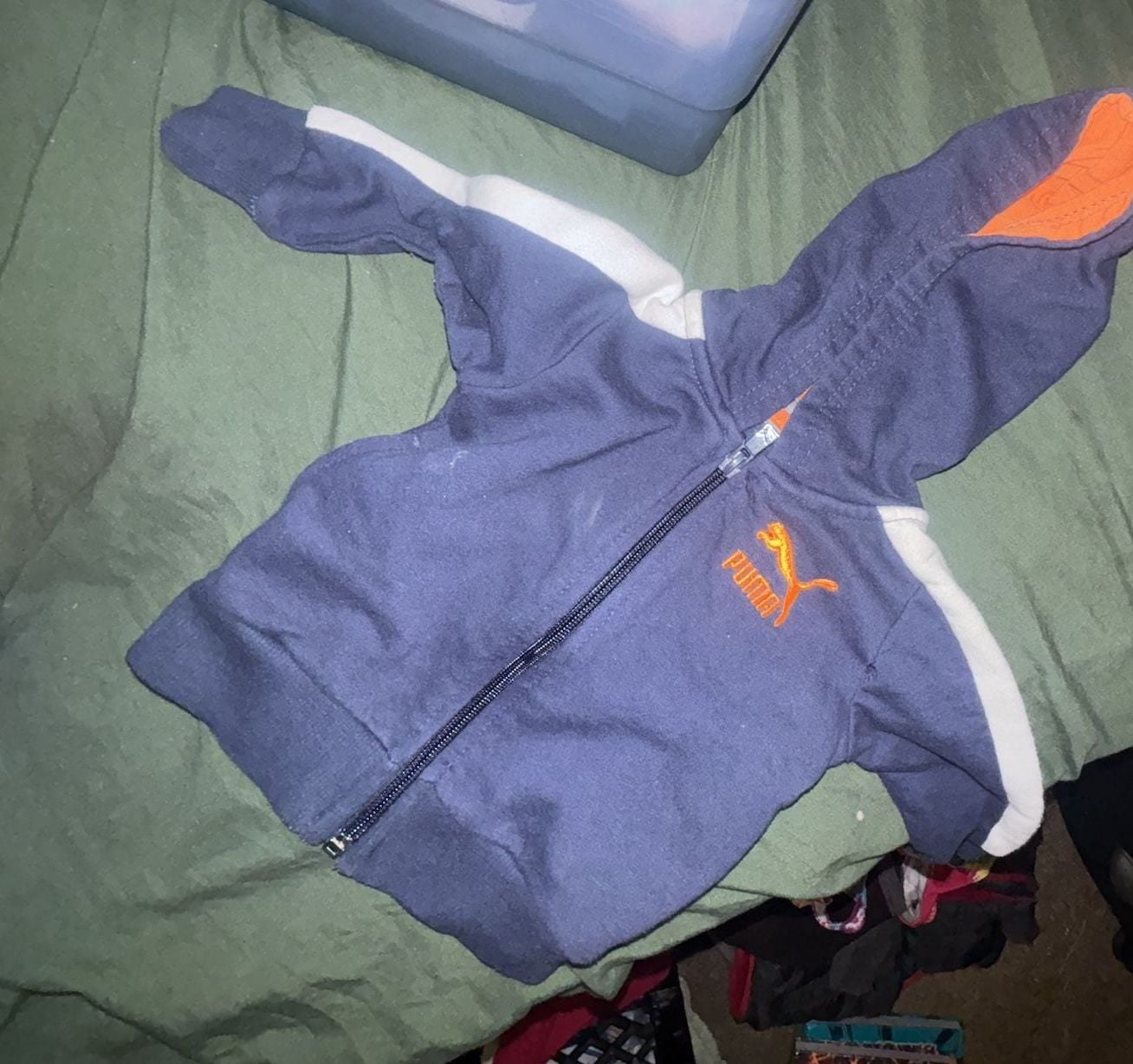 Puma Zip Up Hoodie Blue Orange 0-3 months 2