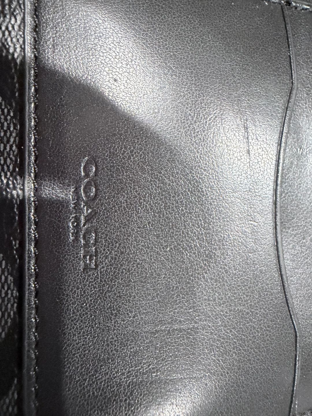 Coach Signature Canvas Travel Wallet Charcoal Black 5