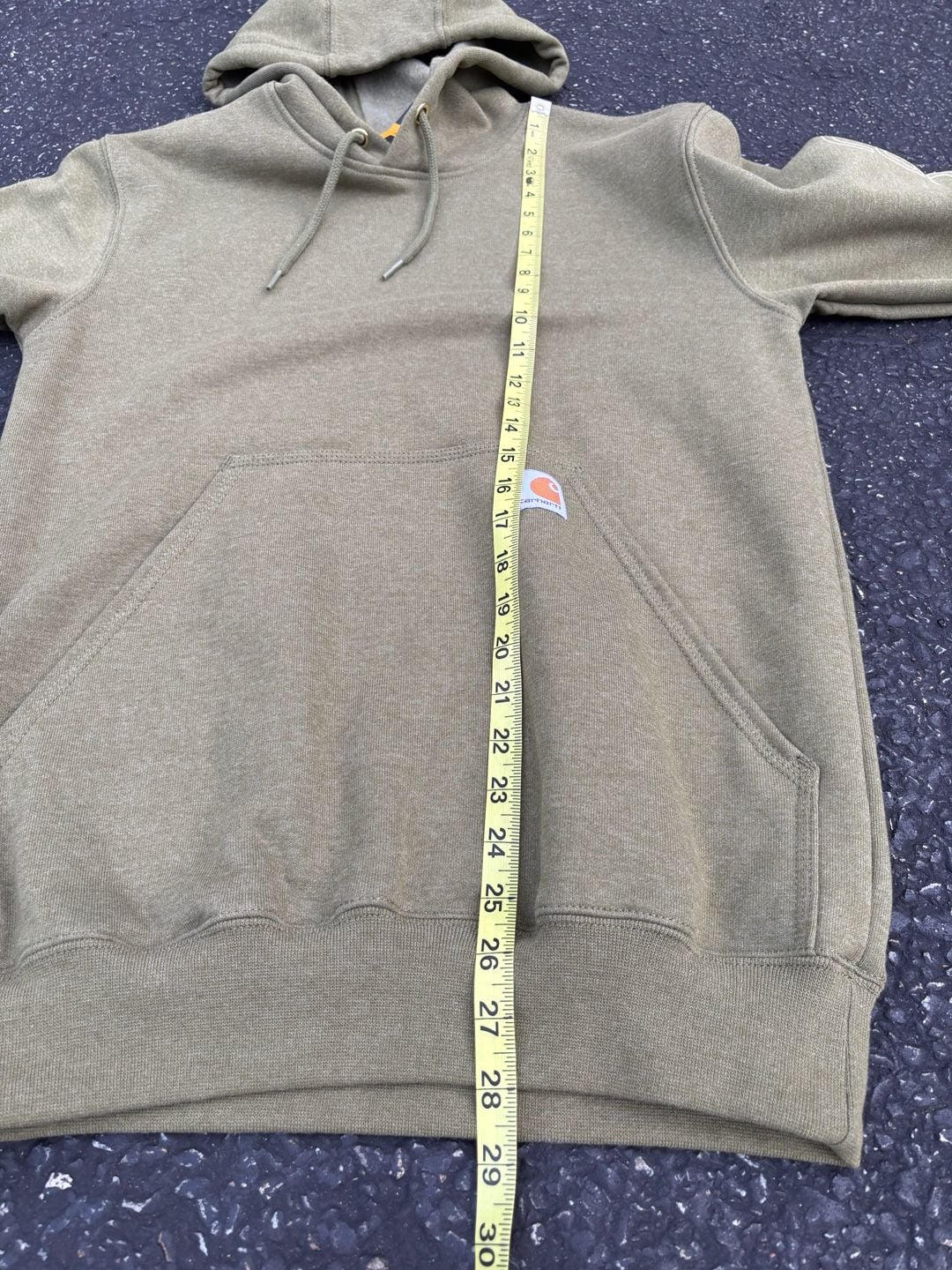 NWT Carhartt K288 Hoodie Size XS Olive Green Loose Fit Logo Sleeve 9